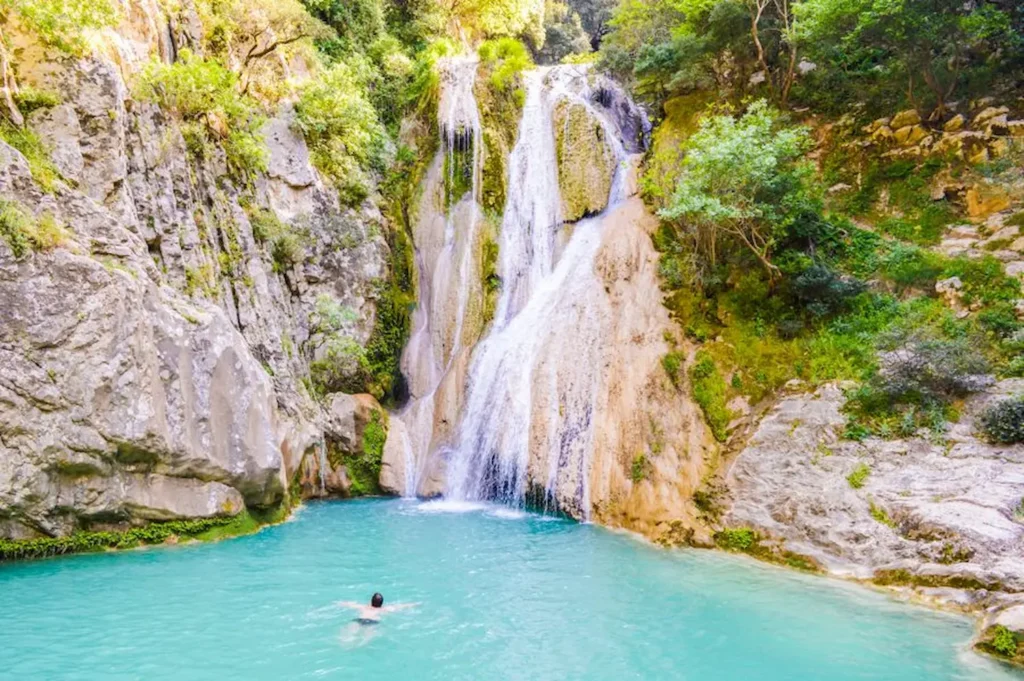 Polylimnio Waterfalls Messinia